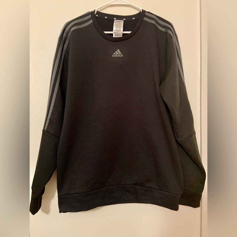 Adidas Black Crew Neck Sweatshirt Size Medium New W/O Tags